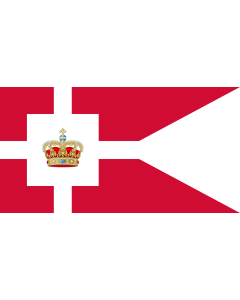 Fahne: Flagge: Standard of the Royal House of Denmark | Kongehusflaget  bruges af alle medlemmer af den kongelige familie
