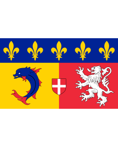 Fahne: Flagge: Rhône-Alpes