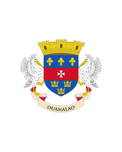 Fahne: Flagge: Saint Barthélemy  local | Local flag of Saint-Barthélemy, adopted 2007 | Ceci est le drapeau local de Saint-Barthélemy