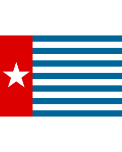 Fahne: Flagge: Morning Star | Unofficial Morning Star flag | Morgenster, Vlag van Westelijk Nieuw-Guinea | Indonesia, Bendera Papua Barat | Флаг утренней звезды