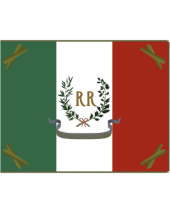 Fahne: Flagge: Militärflagge der Römischen Republik von 1849