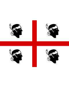 Fahne: Flagge: Sardinia | Italian autonomous region Sardinia | Regione autonoma italiana Sardegna | Sa regione autònoma de sa Sardinna