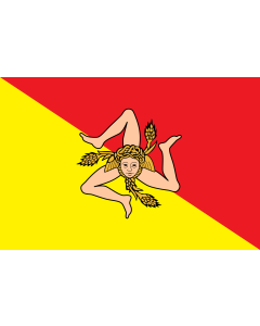 Fahne: Flagge: Sizilianischen Region  oder der Autonomen Region Sizilien