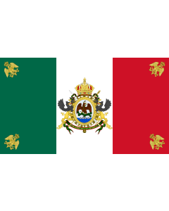 Fahne: Flagge: Segundo Imperio Mexicano  1864-1867 | Second Mexican Empire | Segundo Imperio Mexicano
