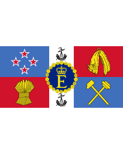 Fahne: Flagge: Royal Standard of New Zealand  1962–2022 | Queen Elizabeth II s personal flag for New Zealand | Banniel personel ar Rouanez Elesbed II e Zeland-Nevez  1962–2022