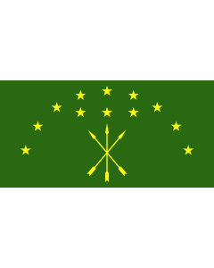 Fahne: Flagge: Republik Adygeja