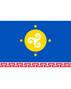Fahne: Flagge: Ust-Orda Buryat Autonomous Okrug | Ust-Orda Buryat Autonomous Okrug, Russia | Усть-Ордын Буряадай округ туг | Флаг Усть-Ордынского Бурятского автономного округа | Прапор Усть-Ординський Бурятський автономного округу