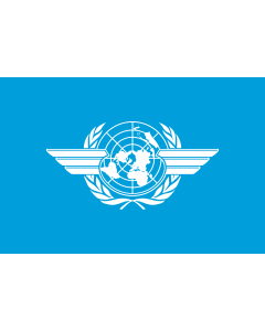 Fahne: Flagge: ICAO | International Civil Aviation Organization | L Organisation de l aviation civile internationale