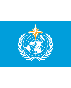 Fahne: Flagge: World Meteorological Organization | L Organisation météorologique mondiale