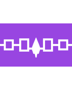 Fahne: Flagge: Iroquois | Iroquois Confederacy, Hiawatha Belt | Confédération Iroquoise