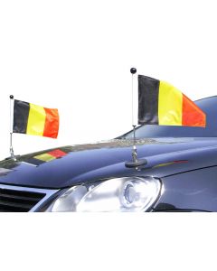 Paar  Magnetisch haftender Autofahnen-Ständer Diplomat-1.30 Belgien