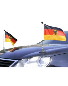  Paar  Magnetische Auto-Fahne Diplomat-1 Deutschland mit Dienst-Wappen 