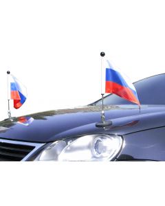  Paar  Magnetische Auto-Fahne Diplomat-1 Russland
