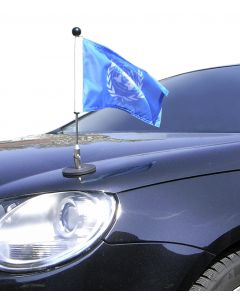  Paar  Magnetische Auto-Fahne Diplomat-1 Vereinte Nationen
